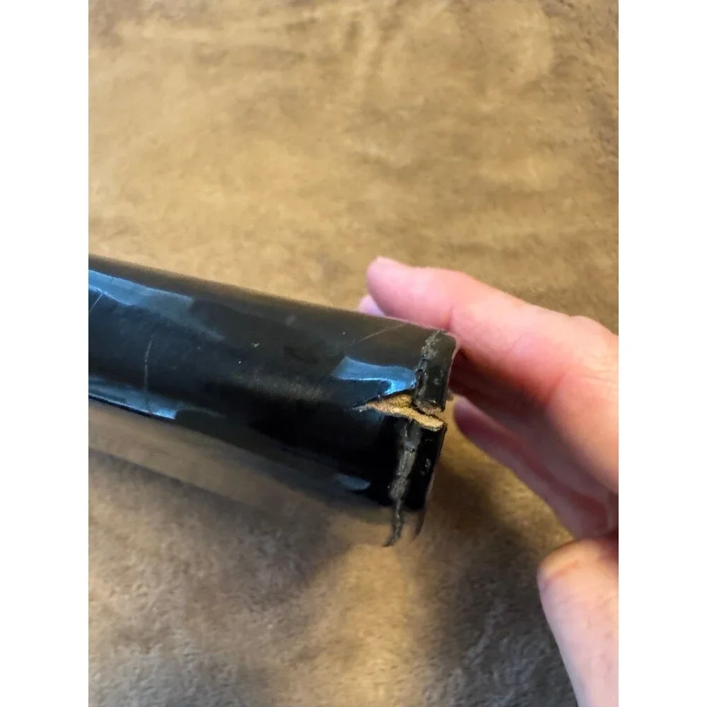 Vintage black patent leather purse